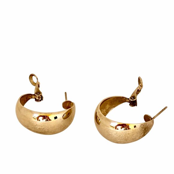 Silver-tone Hoop Earrings Leverback for Pierced Ears - Picture 8 of 13